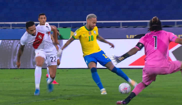 Neymar asiste a Paquetá para que convierta el 1 a 0.