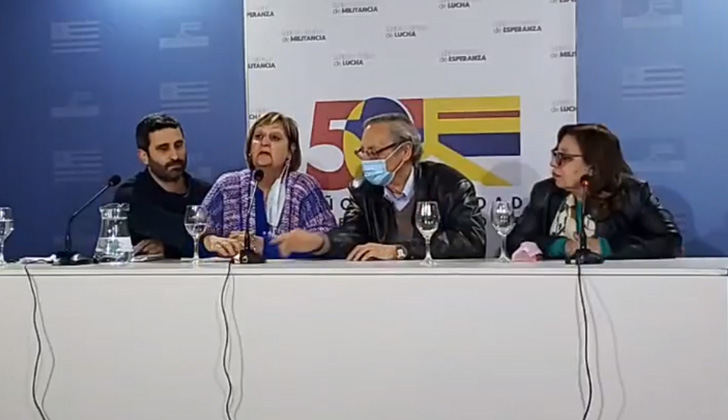 Daniel Caggiani, Liliam Kechichián, Ricardo Ehrlich y Ana Olivera.
