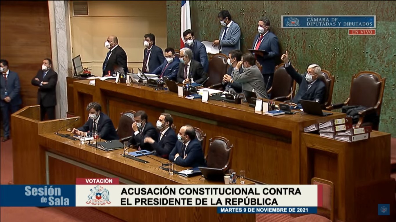 Captura de pantalla de la emisión oficial de la Cámara de Diputados de Chile