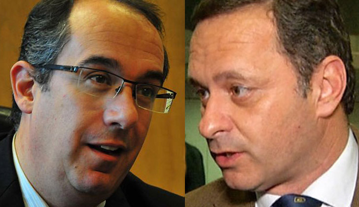José Carlos Mahía (senador del FA) y Álvaro Delgado (secretario de Presidencia).