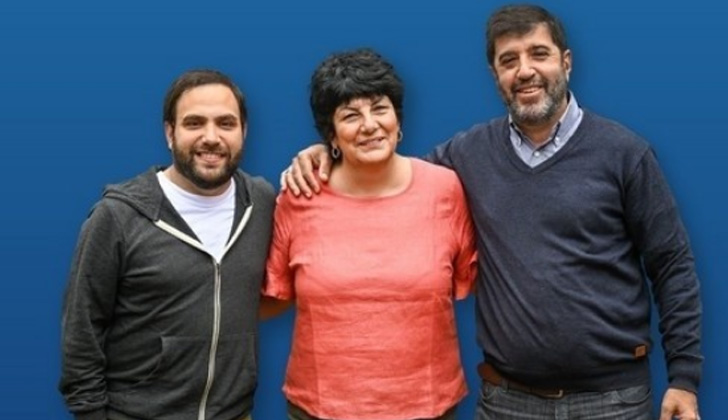 Gonzalo Civila, Ivonne Passada y Fernando Pereira. Foto: FA.