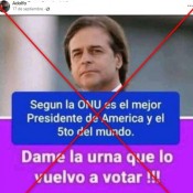Months later, Graciela Bianchi again shared a fake news about Lacalle Pou
