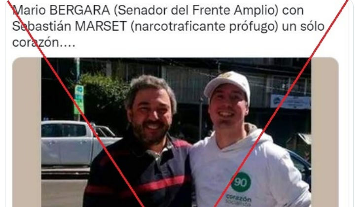They confirm that the photo of Mario Bergara with a young man is not Marset. Lies that contribute to a rarefied climate Bergara together with the socialist militant Sebastián Ibarra.
