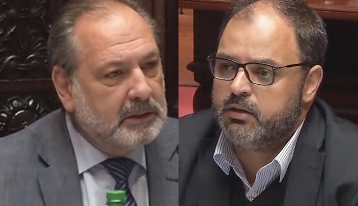 Senadores Jorge Gandini (Partido Nacional) y Charles Carrera (Frente Amplio).