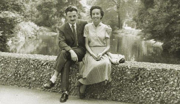 Mario Benedetti y Luz López Alegre. Foto: Fundación Mario Benedetti.