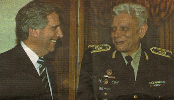 Tabaré Vázquez junto a Ángel Bertolotti.