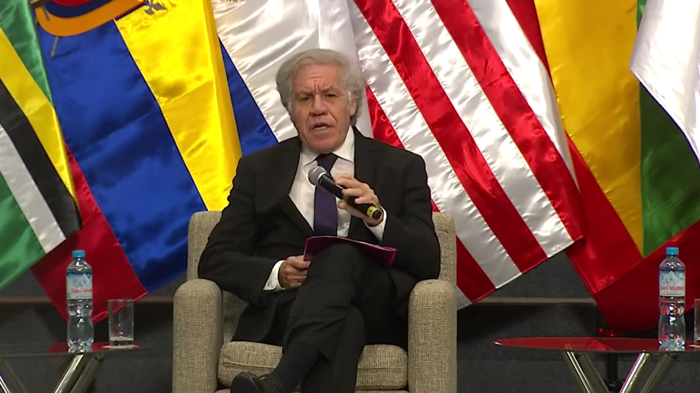 Almagro during the OAS annual meeting in Peru this year. 