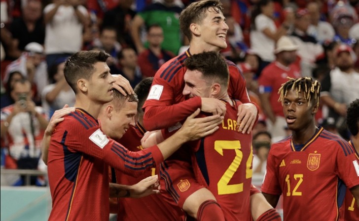 España festeja goleada frente a Costa Rica. Foto: @fifaworldcup_es