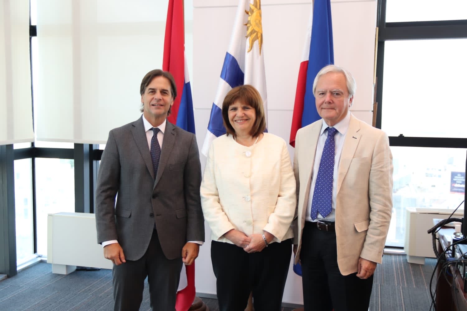 Patricia Bullrich met with Lacalle Pou.  Photo: Twitter/Patricia Bullrich