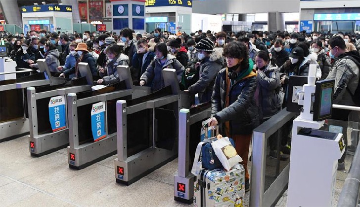 Se espera que más de 10 millones de personas viajen a lo interno en los próximos días en China. Foto: Xinhua