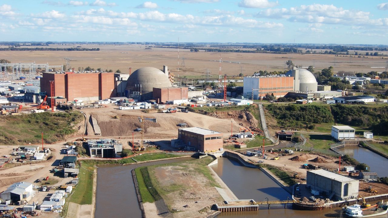 Complejo Nuclear Atucha, que se vio afectado por el apagón de este 1° de marzo de 2023. 