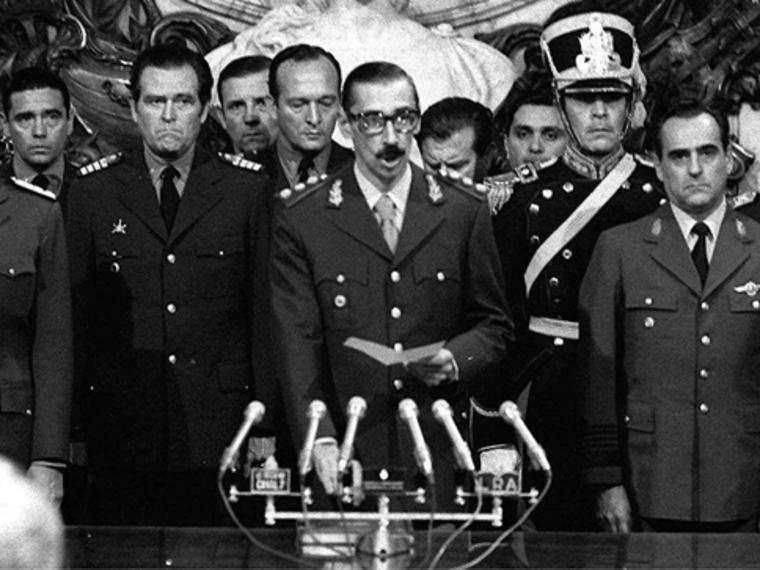 Jorge Rafael Videla y todos los integrantes de la cúpula militar que dirigió el golpe de Estado en 1976. 