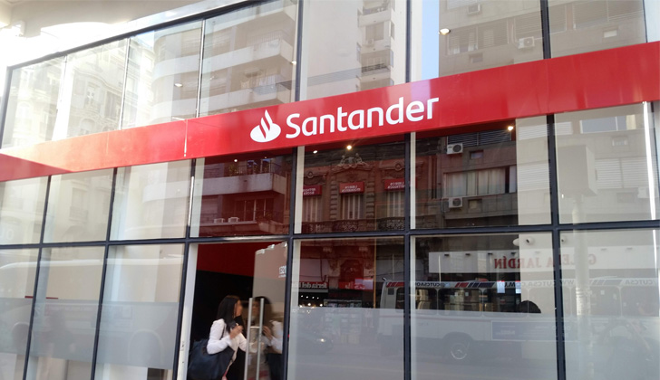 Problemas en las cuentas del Banco Santander Uruguay. 