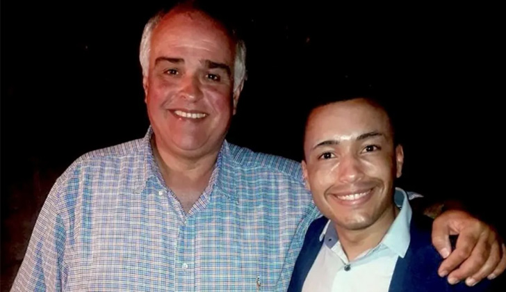 Gustavo Penadés with Sebastián Mauvezín in a photo from their social networks. 
