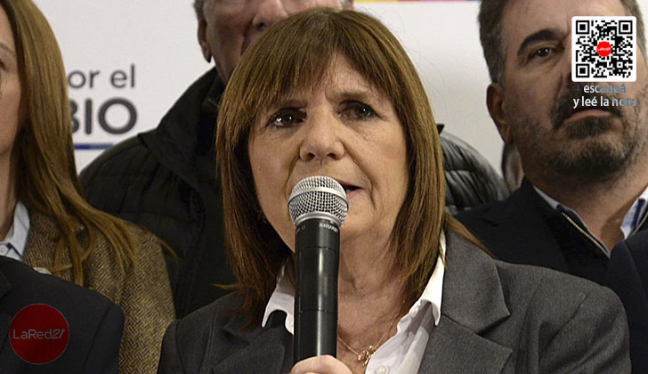 Patricia Bullrich, excandidata presidencial por la oposición derechista Juntos por el Cambio, ahora ministra de Seguridad de Javier Milei