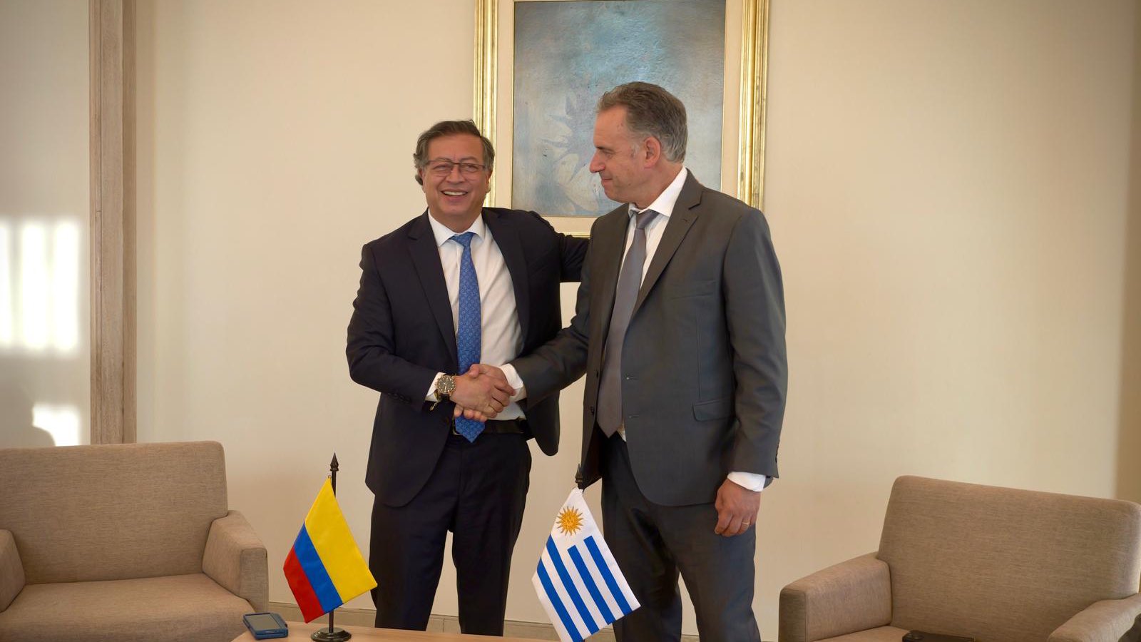 Orsi and Petro met: they talked about regional integration to combat common problems Gustavo Petro - Yamandu Orsi