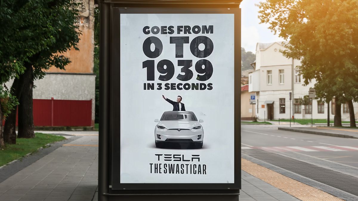 Activistas instalaron anuncios en Londres en donde relacionan a Elon Musk con tendencias nazis