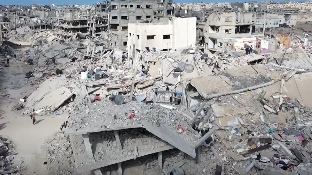 La infraestructura en Gaza ha sido prácticamente eliminada por los bombardeos israelíes. Foto cortesía de la agencia WAFA