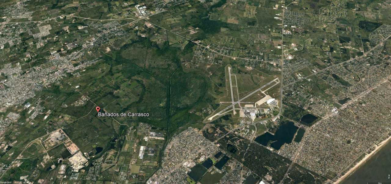 Imagen de Google Earth donde se puede divisar bien toda la zona verde y alrededores que serán afectados por el megaproyecto si no se toman los recaudos necesarios con los límites bien estipulados.