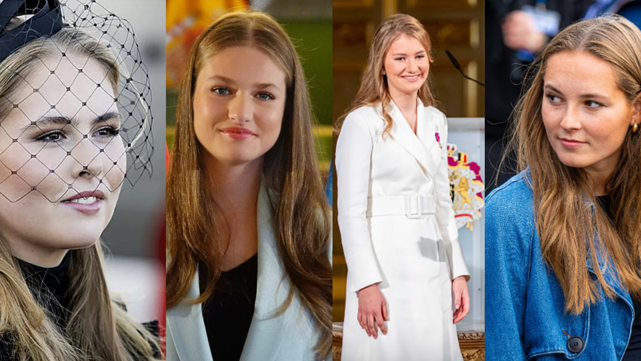 De izquierda a derecha: La Princesa Catharina Amalia de Orange, Leonor de España, Elisabeth de Bélgica y Ingrid Alezandria de Noruega.
