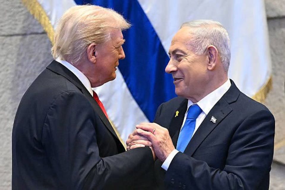 Donald Trump saludando a Benjamin Netanyahu. Foto: X / Netanyahu