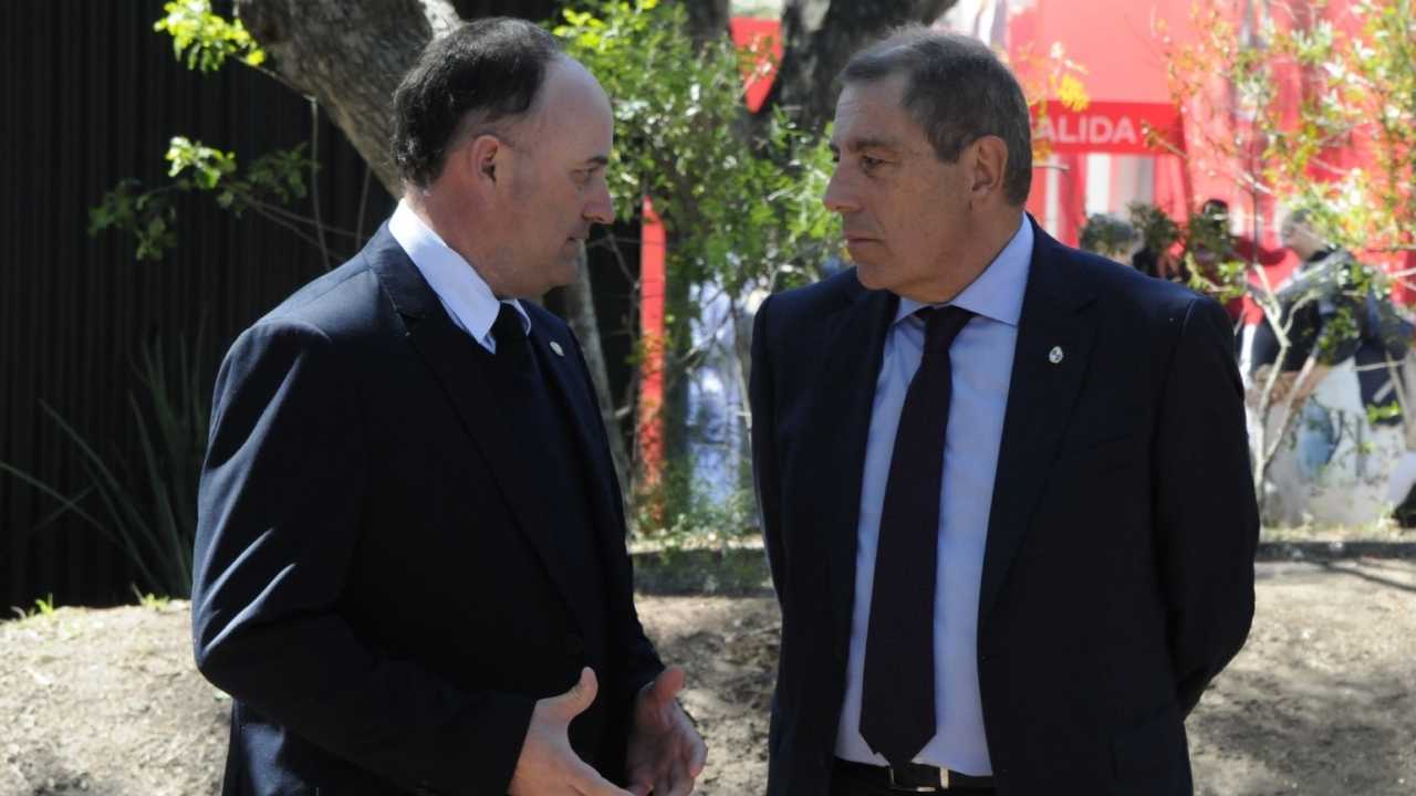 Rafael Ferber junto a Gabriel Oddone en la Rural. Foto: ARU